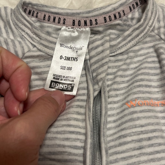 0-3m Bonds Striped Wondersuit - Picture 2 of 5